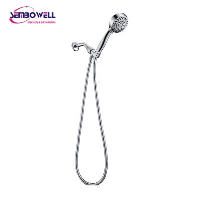 China Without Diverter Watermark 5-Function Hand Held Shower Set With Bracket And Shower Hose for sale