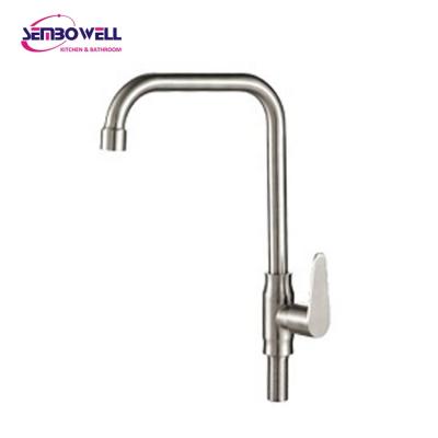 China Sembowell 2020 New 304 Stainless Steel Single Cold Rotating Kitchen Sink Faucet Modern Kitchen Faucet for sale