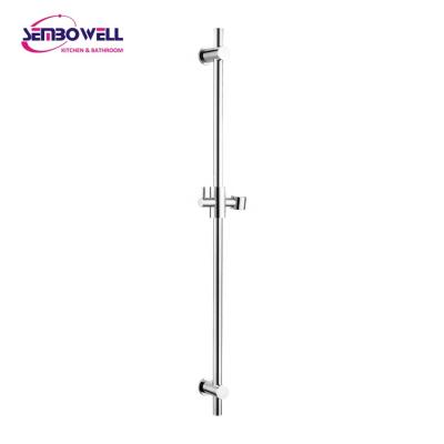 China No Turnout Luxury Bathroom Brass Round Shower Sliding Rail Chrome Shower Bar For Hand Shower Set for sale