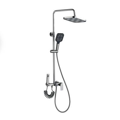 China Without Switch Fantasy Wave Wobo Booster Shower Thermostatic Shower Set Faucet Wall Mounted Shower Set for sale