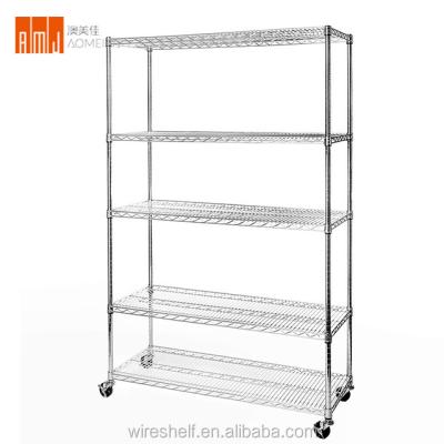 China Double Sided 304 Stainless Steel Heavy Duty Dirt and Dust Use Industrial Wire Shelving for Hospital Pharmacy Laboratories and Restaurants for sale