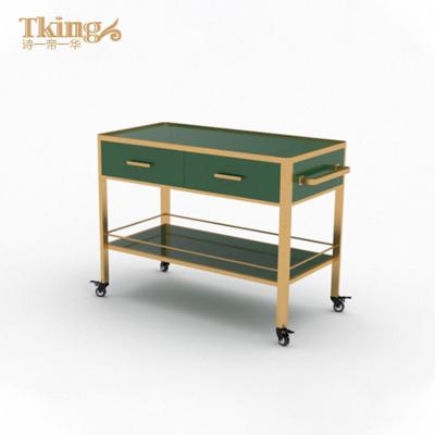 China Lightweight Style Luxury Hotel Catering Food And Beverage Trolley Serving Cart for sale