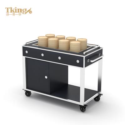 China SUS304 Stainless Steel Frame Factory Price SUS304 Stainless Steel Hotel Room Service Trolley Cart for sale