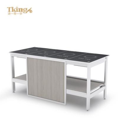 China Aluminum Alloy Frame TKing Hotel Professional Custom Restaurant Buffet Induction Catering Food Cooking Station for sale