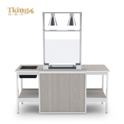 China Commercial Folding Kitchen Equipment Peking Duck Carving Induction Food Warmer Station For Hotel Restaurant for sale