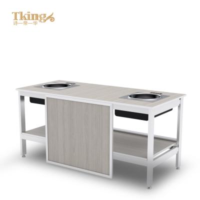 China Restaurant Modern Banquet Hotel Tking Mobile Buffet Food Warmer Carving Buffet Station Counter for sale