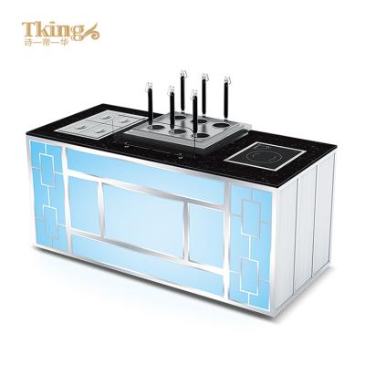 China Changing The Hotel Catering Chinese Noodle Magically Colorful Lightning LED Supplies Cooking Station Display For Buffet And Banquet for sale