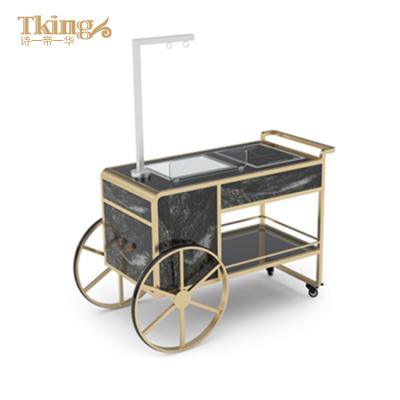 China Wholesale European Style China Metal Stainless Steel Food Service Cart Peking Duck Cart for sale