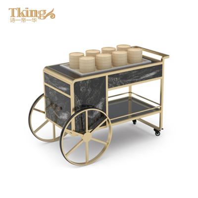 China European Style Direct Selling Restaurant Catering Buffet Set Chinese Mobile Food Cart Serving Storage Dim Sum Cart for sale