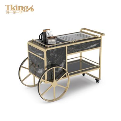 China European Style Designs Direct Manufacturer Custom Size Tea Trolley For Hotel for sale