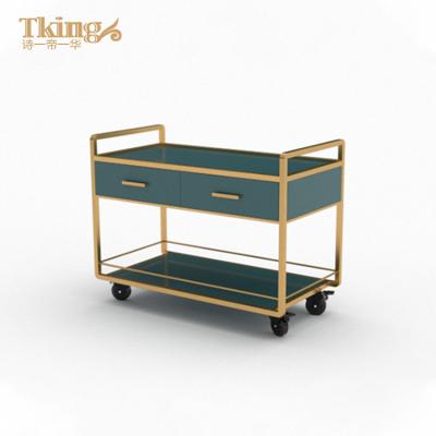 China China manufacturer high quality light luxury style food service trolley for hotel restaurant banquet party for sale