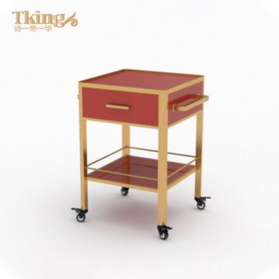 China Lightweight Luxury Style Hotel Stainless Steel Wine Trolley Serving Cart Luxury for sale