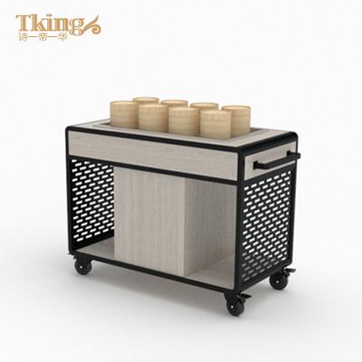 China Convenient TKING Hotel Restaurant Luxurious Elegant Design Electric Mobile Food Service Trolley for sale