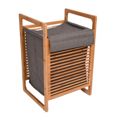 China Sustainable Home Storage Wooden Bathroom Furniture Organization Bamboo Storage Rack for sale