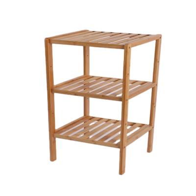 China Organizer Shelf Height Free Standing Shelf Plant Flower Storage Bamboo Multipurpose Stand for sale