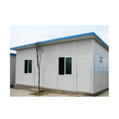 China Flat Pack Prefabricated Steel Homes Sandwich Wall Panel Work Shop Single Room for sale