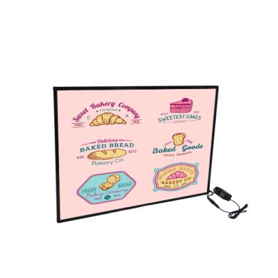 China Light Box A3a4 Crystal Lightbox Ultra Thin Luxury Advertising Led Display Menu Slide-in Light Boxes for sale