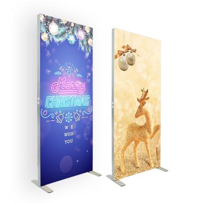 China Luxury Newest Outdoor Advertising Display Custom Logo Led Silver Light Box for sale