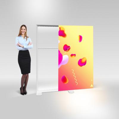 China Luxury Outdoor Led Backlit Aluminum Fram Tension Fabric PVC Frameless Light Box For Advertising Display for sale