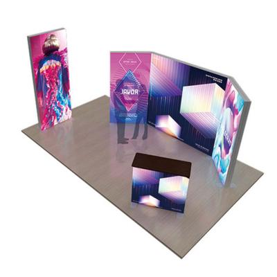 China Manufacturer Luxury Advertising LED Illuminate Aluminum Profile Lightboxes 3x3 Booth Stand For Trade Show for sale