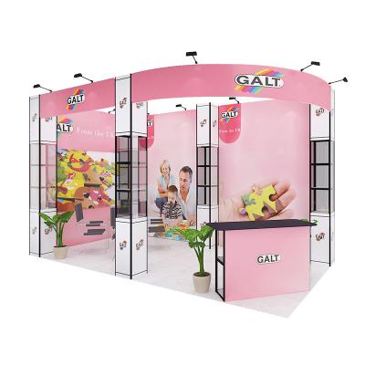 China Luxury Wholesale Portable Folding Tube Tension Fabric Display 3x3 Aluminum Standard Booth Exhibition Booth for sale