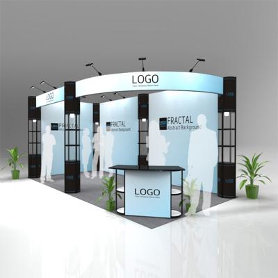 China Luxury Exhibit Booth Trade Fair Clothes Modular Exhibition Booth Exhibit Booth Partition Walls for sale