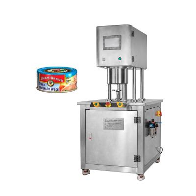 China Food Semi-Automatic tin can vacuum nitrogen can sealing machine for tuna for sale