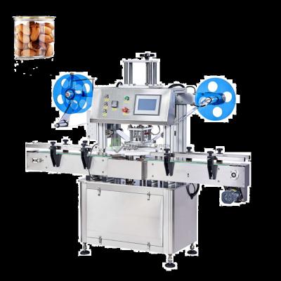 China Food Canister Heat Sealing Aluminum Foil Machine / Plastic Pot Foil Seal Machine for sale