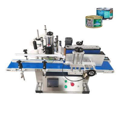 China 100ml Tuna Cans Side Label Applicator Tabletop Food Bottle Labeling Machine for sale