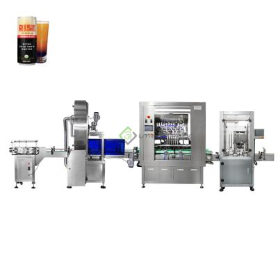 China Nitro Coffee Tin Can Production Line Aluminum Tin Can Food Filling Line for sale