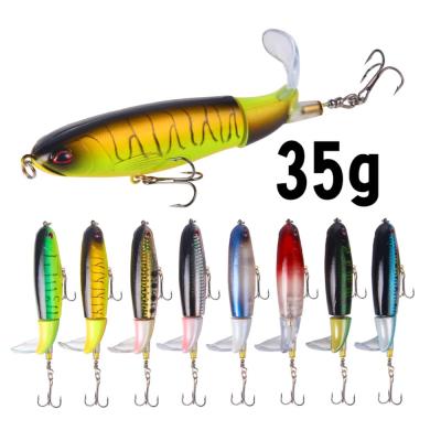 China 14Cm 35G Plastic Topwater Lie Snap Snap Lure Floating Hooks Hard Bait Thruster Fishing Lures for sale