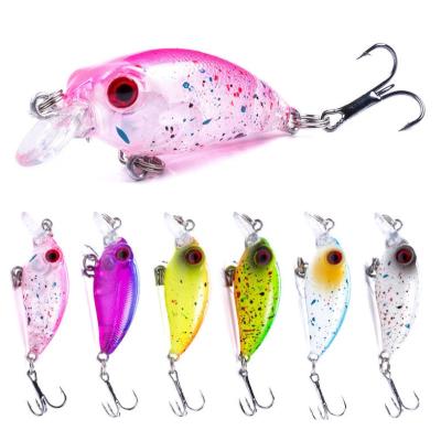 China ABS Plastic 4.5g 6cm Crank Fishing Lure Baits Fishing Tackle Artificial Hard Carp Fishing Lipless Crankbait for sale