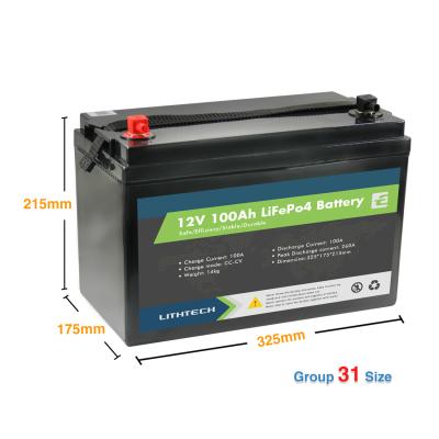 China Wholesale home appliances factory lifepo4 battery lifepo4 battery pack rv lithium ion 12v 100ah golf cart battery 12v 100ah cylindrical marine bms for sale