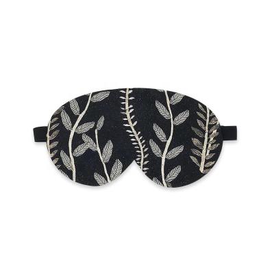 China Nordic Style Vegetation Leaf Black Casual Sleep Eyemask for sale