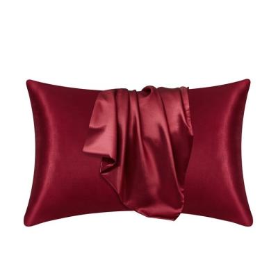 China Non-Toxic Super Soft And Breathable Silky Satin Pillowcase Luxury Silky Pillow Case for sale