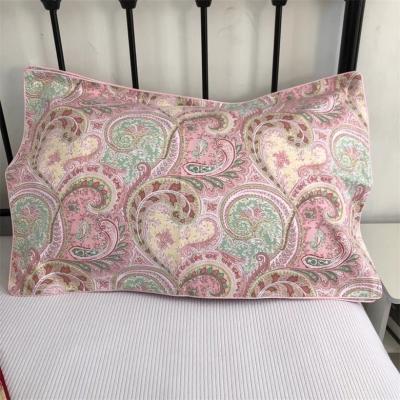 China 100% Cotton Anti Dust Mites Printed Pillow Case With Piped Edge for sale