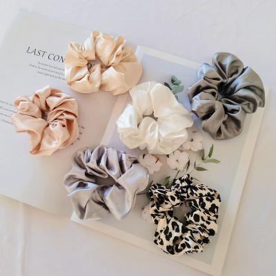 China Women's Imitation Satin Silk Hair Ties Hair Scrunchies Plug For Ponytail Holder for sale