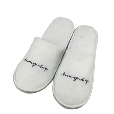 China Non-slip/Soft/Breathable Disposable Cotton Rubber Slippers for Wedding Party Spa and Airline for sale