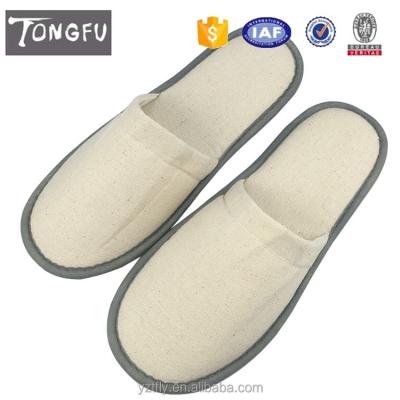 China Anti Slip/Soft/Breathable Anti Slip Plain Cotton And Canvas Bathroom Slippers For Hotel And Home for sale