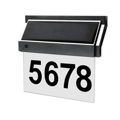 China LANDSCAPE LOYAL Solar House Number Custom Headlight Numbers With Back Light for sale