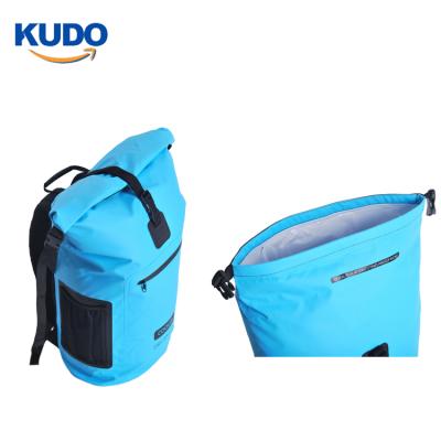 China New 30L Roll-top Waterproof PVC Insulated Waterproof Backpack Dry Bag Cooler for Fishing and Camping for sale