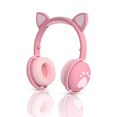 China 2021 In-ear Design Bk1 Headphone Blue Cat Ear Macron Headphone Wireless Cute Tooth Earphone Sports Earbuds Blue Tooth Headphone for sale