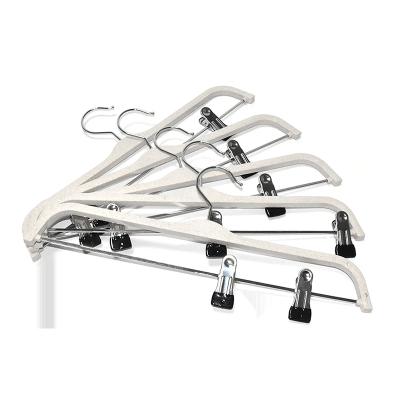 China PP+Wheat Straw China Product Hotel Pants Hangers Wardrobe Clothes Organizer Pants Hanger for sale