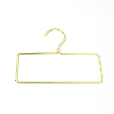 China Customized Nice Gold Metal Hanger Gold Square Hanger Scarves Metal Clothes Scarf Hanger for sale