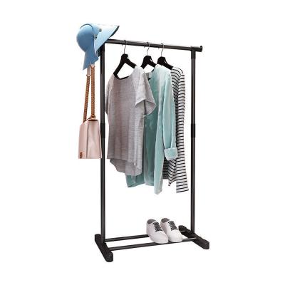 China Metal Hanger Rack Household Clothes Drying Rack Bedroom Floor Racks Simple Dormitory Storage Indoor Foldable Clothes Rack for sale