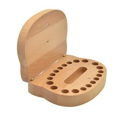 China China Deciduous Tooth Keepsake Storage Boxes Milk Tooth Holder Wooden Organizer Box for sale