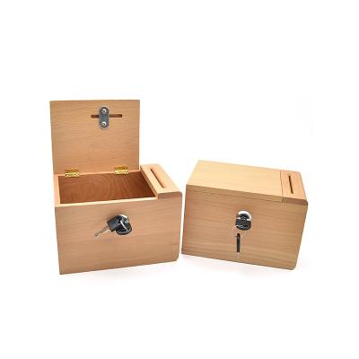 China Money Saving Boxes Mini Wooden Coin Bank Coin New Arrival Custom Box Money Saving Storage Boxes for sale