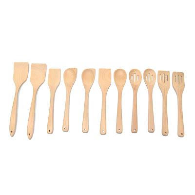 China Wholesale Custom Kitchenware Multi-Use Wooden Cooking Tool Stored Wooden Spoons Cooking Kitchen Utensils for sale