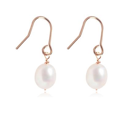 China 2021 simple and fashion hai yang earrings korea free sample pearls ohrringe 14k gold jewelry wholesale earrings drops pearl for sale