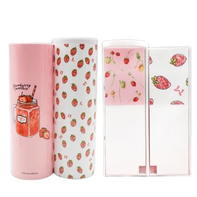 China 2020 New Tip Pen Case For Girls Calculator Design Pink Color Double Layer Pencil Case for sale